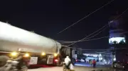 اصطدام سيارة بعمود إنارة في بركة السبع بالمنوفية وقطع الكهرباء