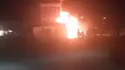 حريق هائل يدمر كافيه بالكامل في رأس البر دون إصابات