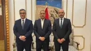 استقبال وزير الرياضة الجزائري في القاهرة قبل نهائي الكونفدرالية