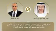 وزير الخارجية يبحث مع نظيره الإماراتي جهود خفض التصعيد ويدين استهداف محطة براكة