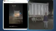 ضبط سائق سيارة نقل لتسجيله مقطع فيديو أثناء السير برعونة