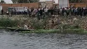 انتشال سائق وسيارة ربع نقل من ترعة المريوطية بعد حادث غرق