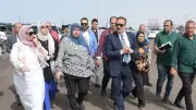 محافظ بورسعيد يتفقد ساحة انتظار الشاحنات لتطوير الخدمات اللوجستية