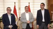محافظ بورسعيد يستقبل وزيري التخطيط والرياضة لتفقد المنشآت الرياضية والتعليمية