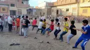 قطار القوافل الرياضية يصل إلى قرية منشأة الأمراء بإهناسيا لأول مرة
