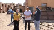 محافظ القليوبية يتفقد هدم مدخنة شركة قها ويطمئن المواطنين