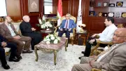 محافظ بني سويف يستقبل وفد الكنيستين للتهنئة بعيد الأضحى المبارك