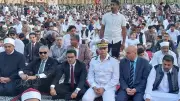 نائب محافظ مطروح ومدير الأمن يشاركان الأهالي صلاة عيد الأضحى