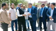 محافظ الوادي الجديد تتابع إحلال الوحدة البيطرية وتوسعة طريق موط القصر