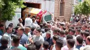 تشييع جثمان طالب غرق في بحر شبين بالمنوفية في جنازة حزينة