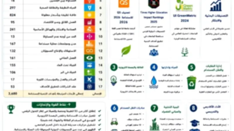 جامعة قنا تصدر تقريرها السنوي للتصنيف الدولي والاستدامة 2025/2026