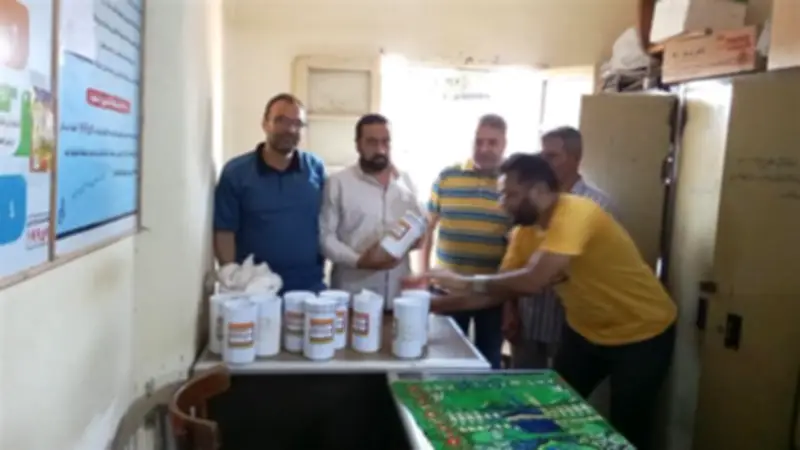 ضبط 55 كجم من مادة ثاني أكسيد التيتانيوم المحظورة في محلات عصير القصب بالغربية