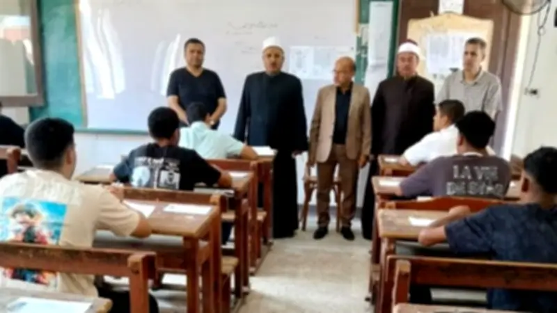 تفقد امتحانات الثانوية الأزهرية بالتل الكبير واطمئنان على سير العمل