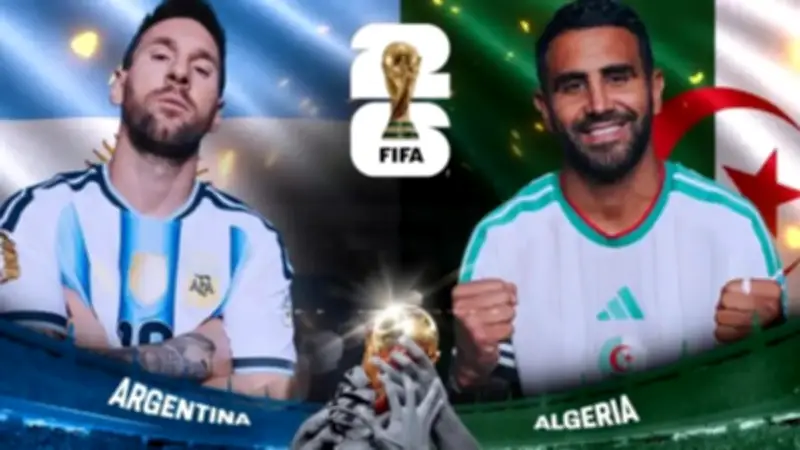 معلقا مباراة الجزائر والأرجنتين اليوم في كأس العالم الثلاثاء 16 يونيو 2026