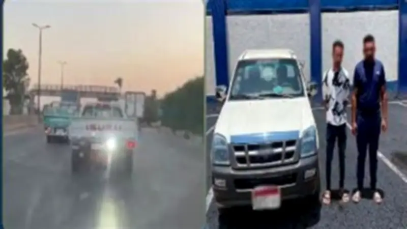 القبض على سائق ومالك سيارة لتركيبه كشاف خلفي عالي الإضاءة بالقليوبية