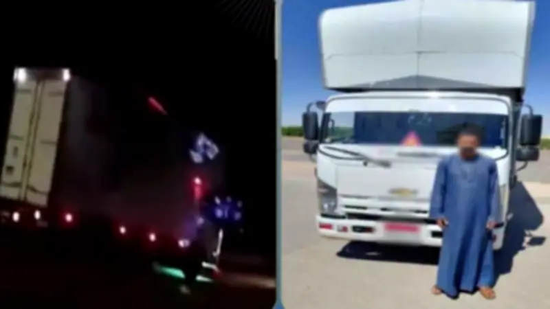 القبض على سائق سيارة نصف نقل سار عكس الاتجاه في المنيا لاختصار الطريق