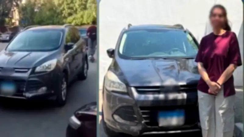 القبض على فتاة أوقفت سيارتها في المعادى وتسببت في تعطيل المرور