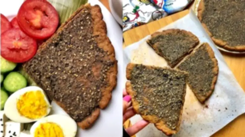 طريقة عمل مناقيش الزعتر بدقيق الحبة الكاملة خطوة بخطوة