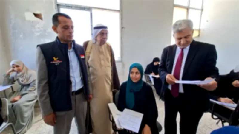 وفد اللجنة المصرية يتفقد امتحانات الثانوية الأزهرية في غزة ويشيد بالجهود