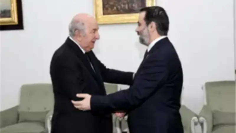 تبون يستقبل الشيباني واتفاق على تفعيل التعاون الثنائي بين الجزائر وسوريا