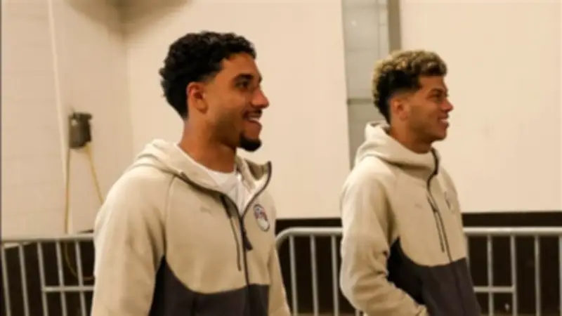 لحظة وصول منتخب مصر لملعب مباراته الودية أمام البرازيل في أمريكا