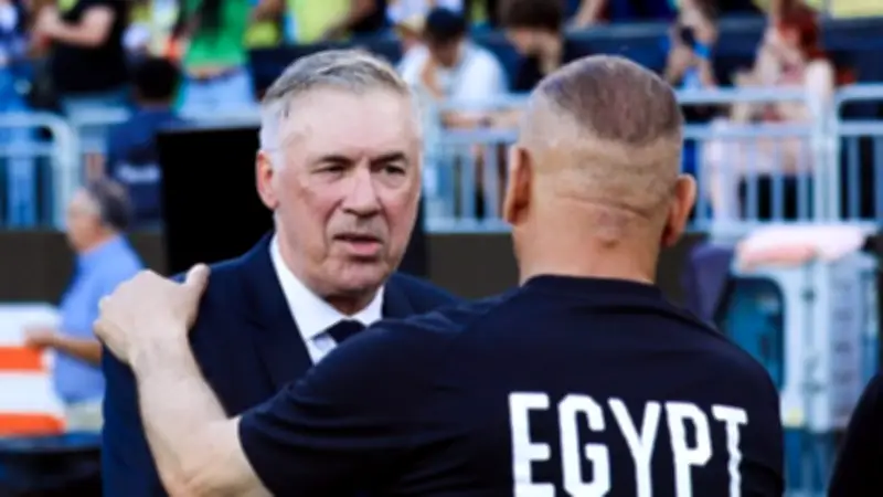 أنشيلوتي يشيد بأداء منتخب مصر رغم الخسارة الودية أمام البرازيل