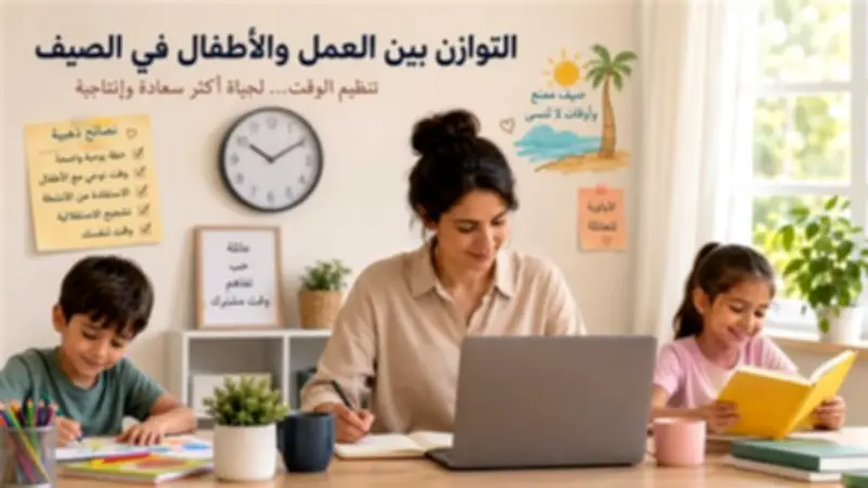 نصائح لتحقيق التوازن بين العمل والأطفال في الصيف