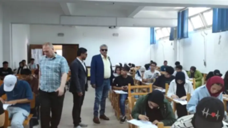 امتحانات جامعة حلوان التكنولوجية الدولية تسير بانضباط ورقابة متكاملة