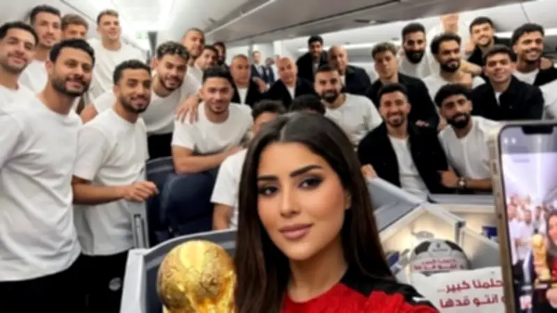 أيتن عامر تدعم منتخب مصر قبل مواجهة بلجيكا في كأس العالم