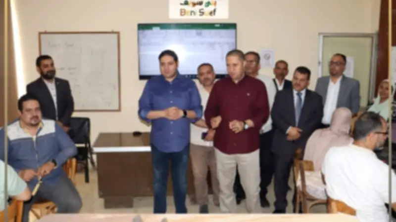 نائب محافظ بني سويف يتابع اختبارات المتقدمين للبرامج التدريبية المتخصصة
