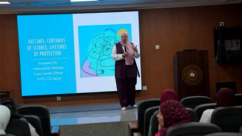 معهد تيودور بلهارس ينظم محاضرة عن أهمية التطعيمات في بيئة العمل