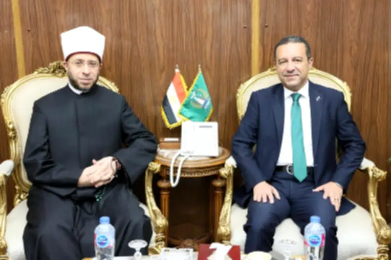 محافظ المنوفية يستقبل وزير الأوقاف لافتتاح المسجد القبلي