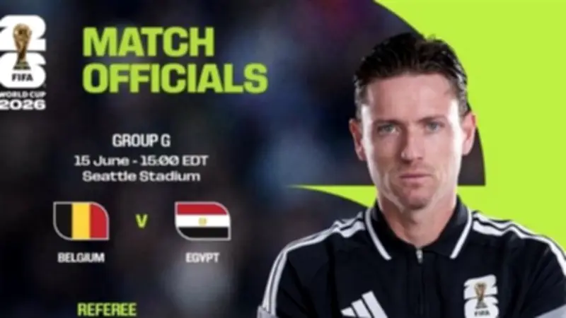 تعيين الحكم البرازيلي رامون أباتي لإدارة مباراة مصر وبلجيكا في كأس العالم