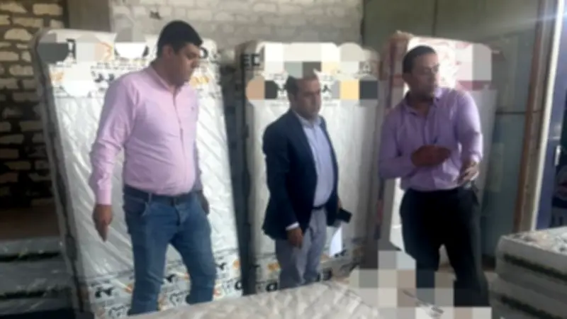 حملة رقابية تضبط منشأة غير مرخصة بالقليوبية لتصنيع مراتب من خامات مجهولة