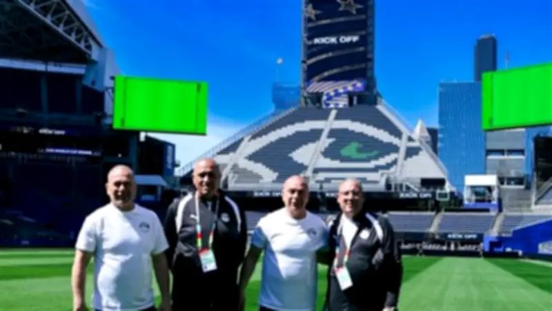 جهاز منتخب مصر يتفقد ملعب مباراة بلجيكا في كأس العالم 2026