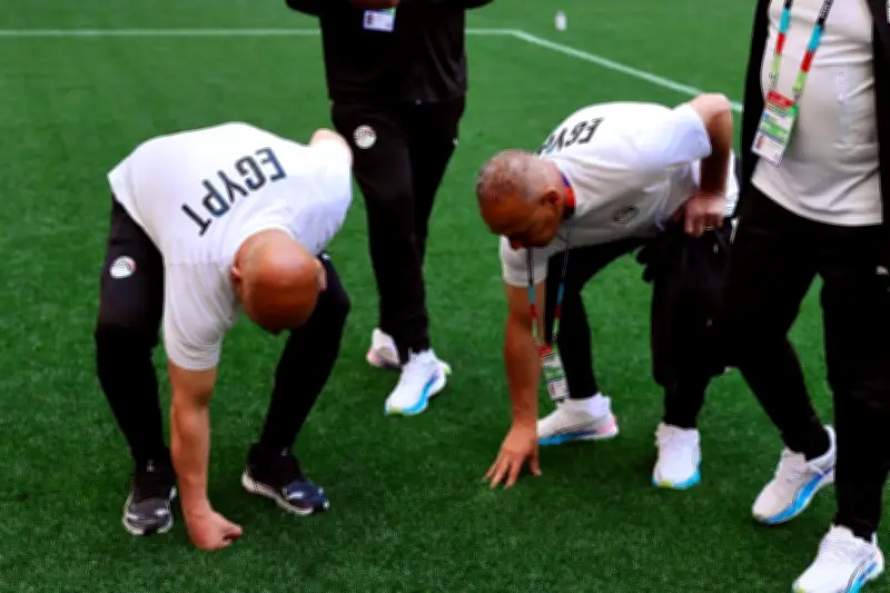 الجهاز الفني لمنتخب مصر يتفقد ملعب مباراة نيوزيلندا بكأس العالم 2026