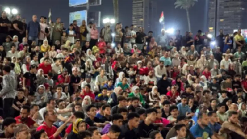 جماهير مصر تحتشد في مركز شباب الجزيرة لمتابعة مباراة المونديال أمام بلجيكا