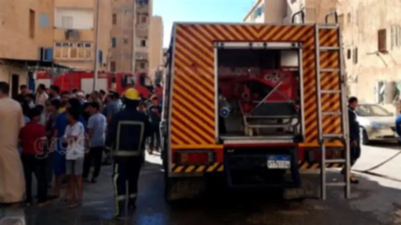 السيطرة على حريق في عقار سكني بمنطقة الكيلو 7 بمطروح