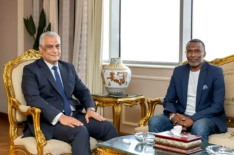 جملاط يبحث مع أحمد الكأس استعدادات الإنتاج الحربي لدوري المحترفين