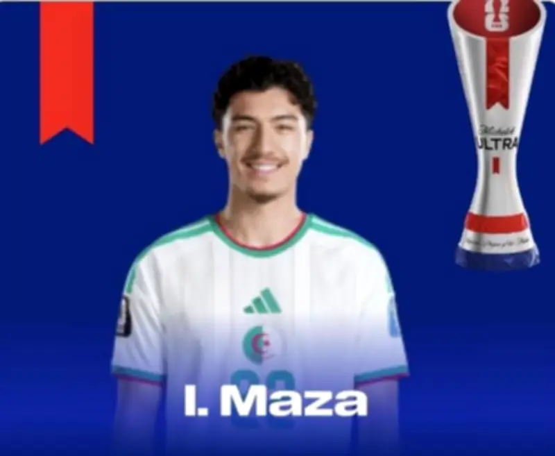 إبراهيم مازة يحصد جائزة أفضل لاعب في مباراة الجزائر والأردن