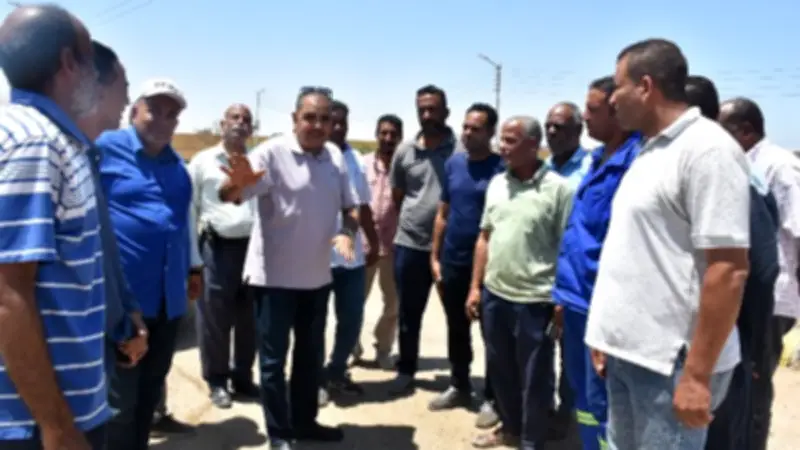 رئيس مياه الأقصر يتفقد اصطفاف المعدات بمدينة القرنة لتعزيز الجاهزية