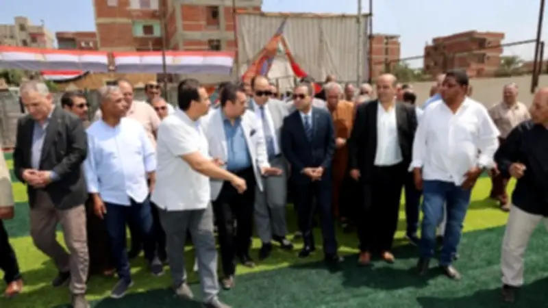 محافظ المنوفية يفتتح ملاعب كرة القدم في دكما وزوير ضمن احتفالات العيد القومي