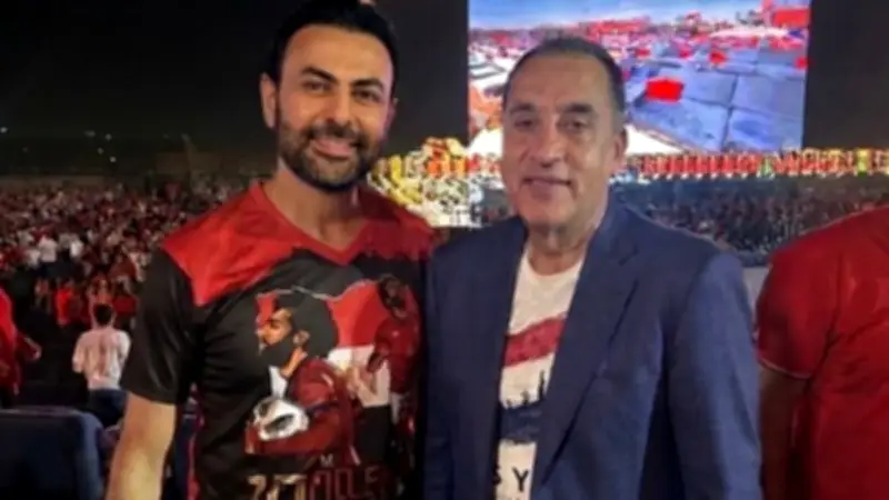 محمد كريم يشيد بالعاصمة الجديدة في مباراة مصر وبلجيكا برفقة رئيس الوزراء