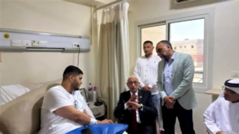 محافظ شمال سيناء يزور الجرحى الفلسطينيين ويتفقد الخدمات الطبية