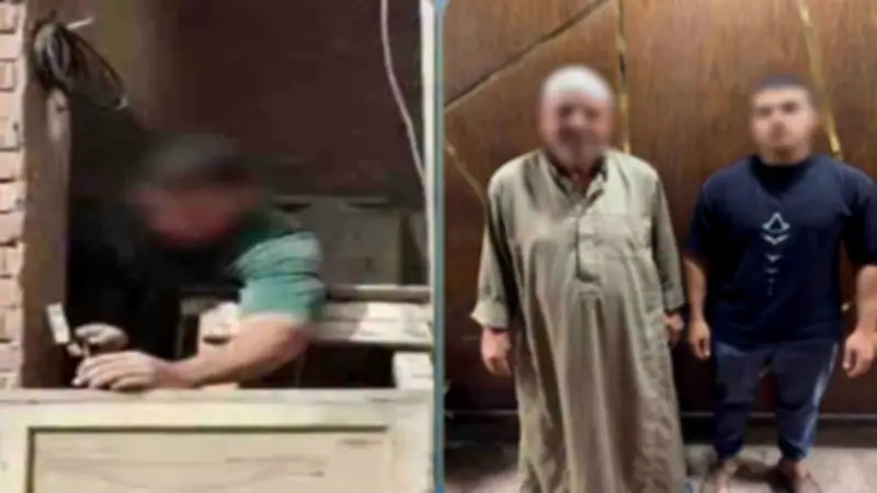 ضبط شخص ونجله لاتهامهما بسب أسرة شقيقه وإتلاف مواسير منزلها في دسوق
