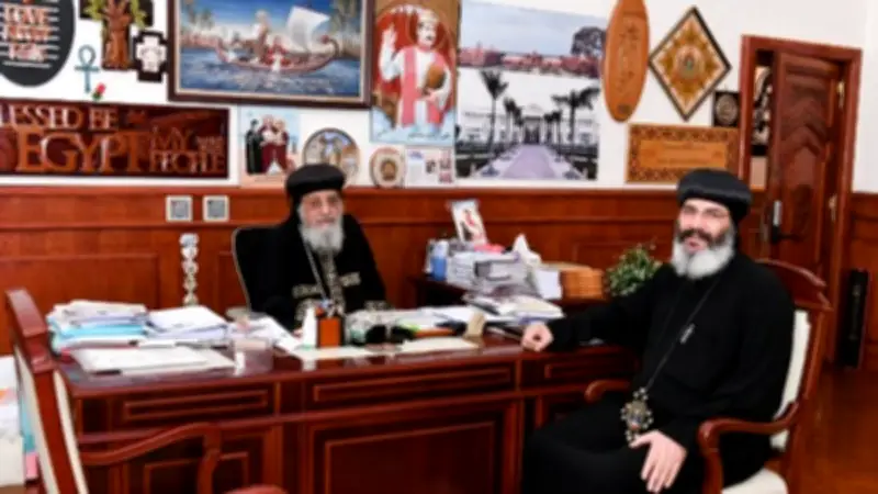 البابا تواضروس يلتقي الأنبا توماس لبحث ملفات دير البهنسا الرعوية والإدارية