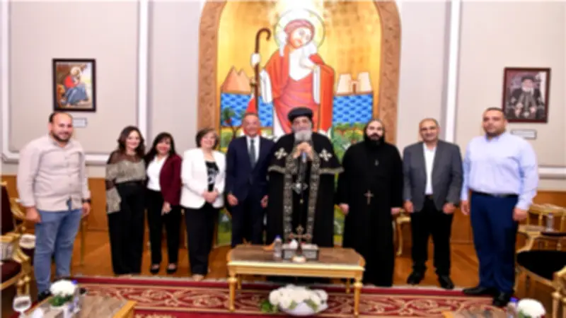 البابا تواضروس يستقبل رئيس المتحف الكبير ووزير أوقاف كوردستان