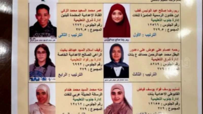 بورسعيد تعلن أوائل الشهادة الإعدادية 2026 وريم رضا تحصد المركز الأول