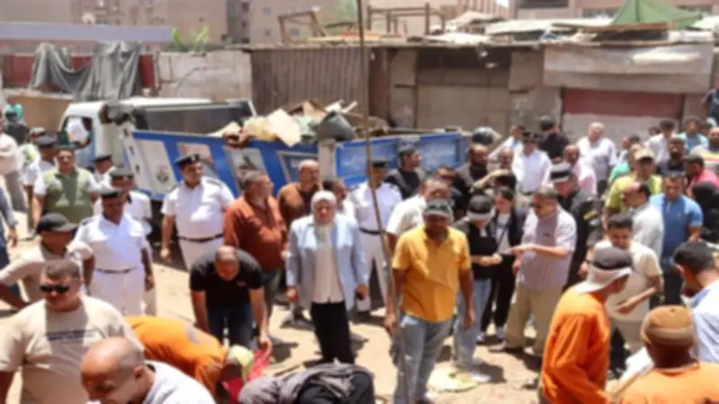 محافظ القليوبية يواصل إزالة إشغالات بهتيم ويسرع تطوير السوق الحضاري