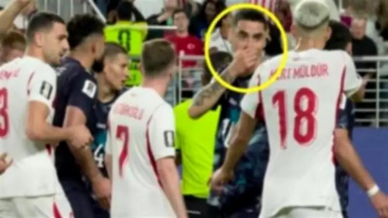 سبب طرد لاعب باراجواي ميجيل ألميرون من مباراة تركيا في كأس العالم